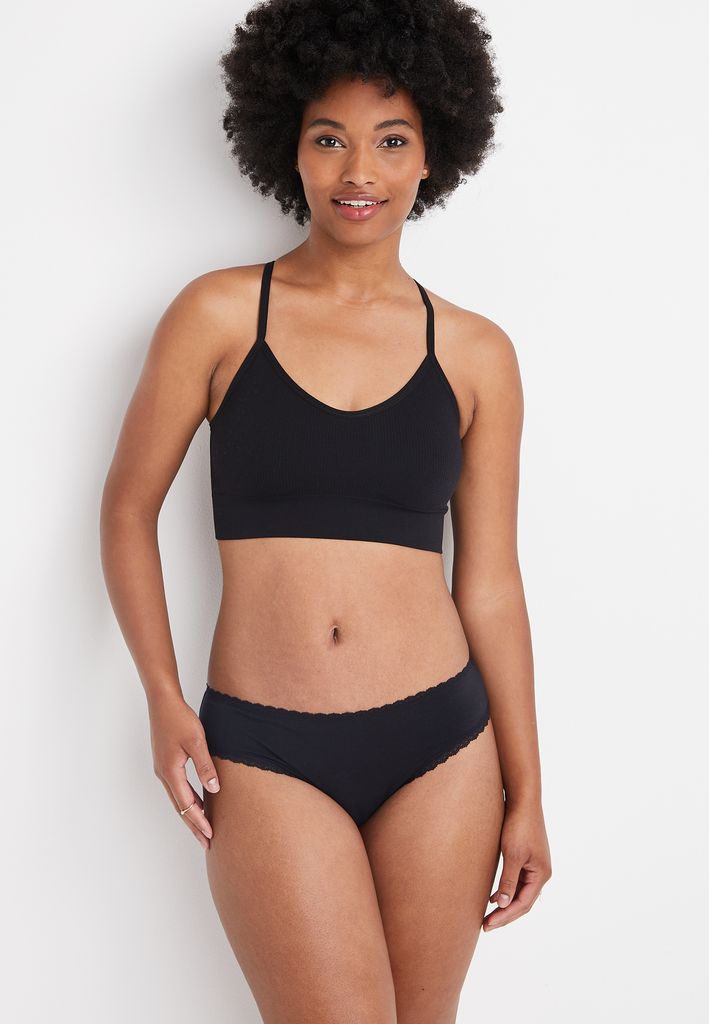 Simply Comfy Lace Trim Cotton Bikini Panty - Image 3