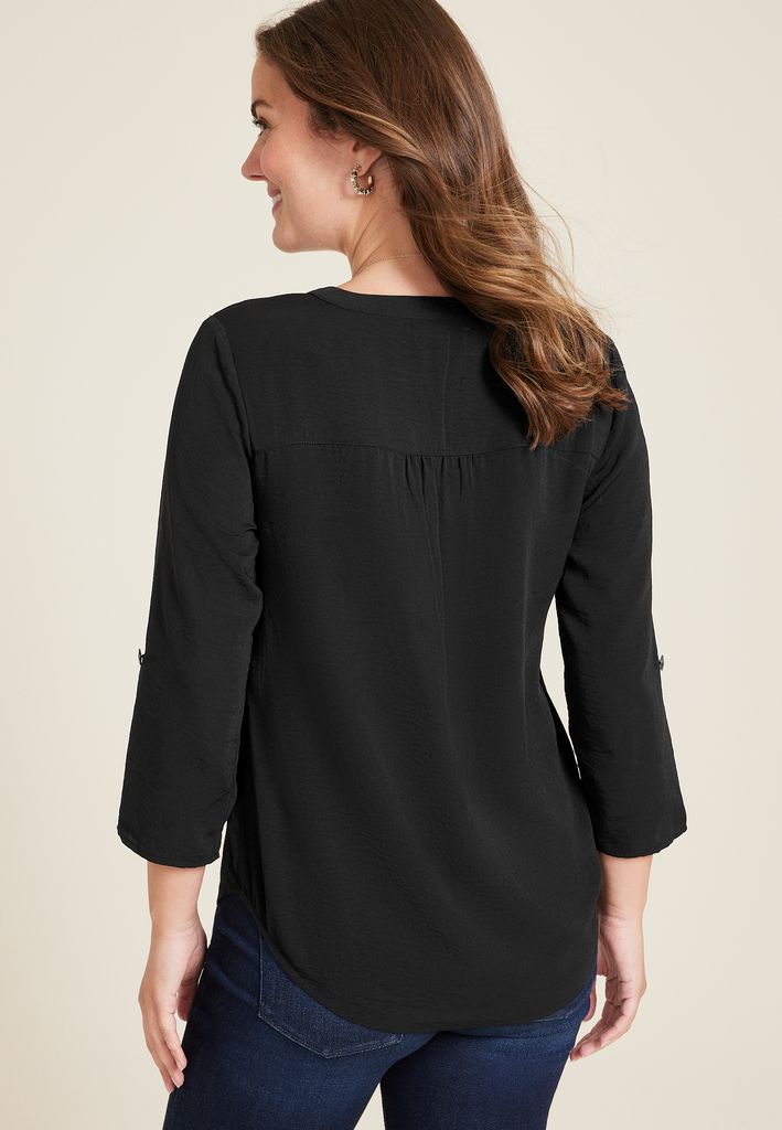 Atwood 3/4 Sleeve Popover Blouse - Image 2