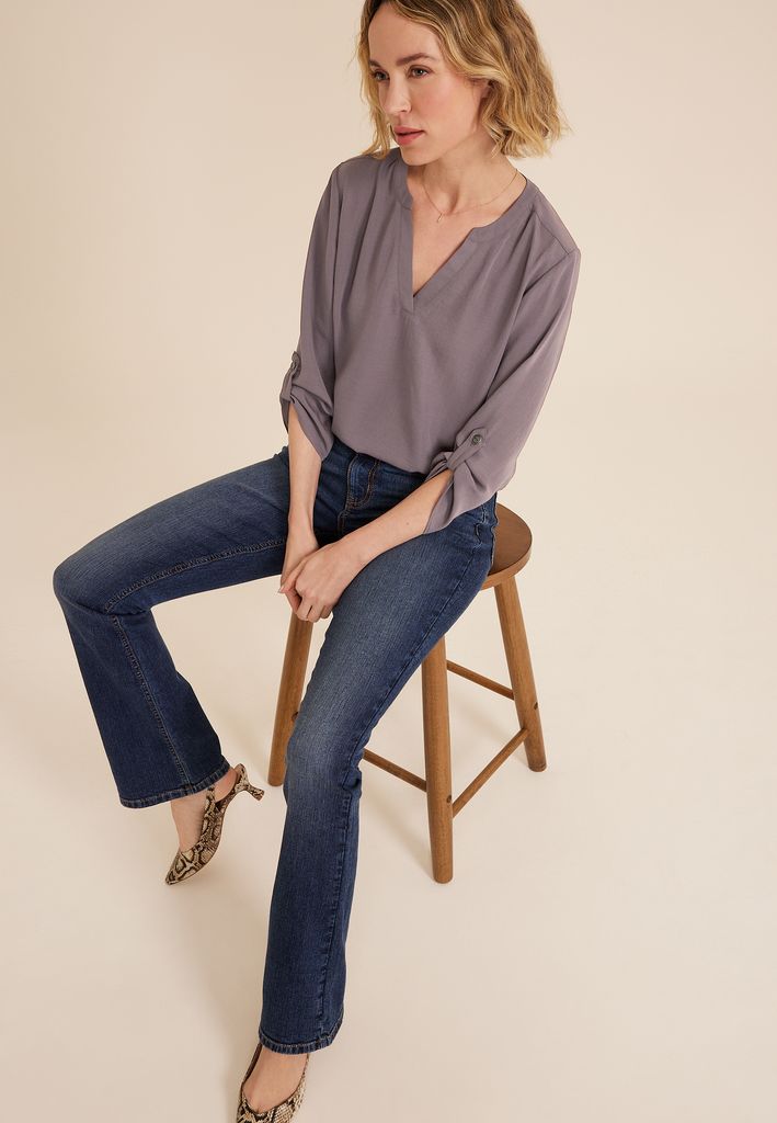 Atwood 3/4 Sleeve Popover Blouse - Image 3