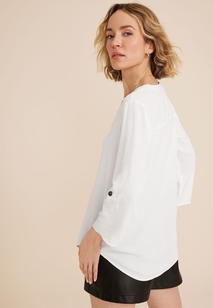 Atwood 3/4 Sleeve Popover Blouse - Image 2