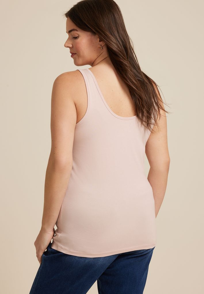 Plus Size Scoop Neck Tunic Tank Top - Image 2