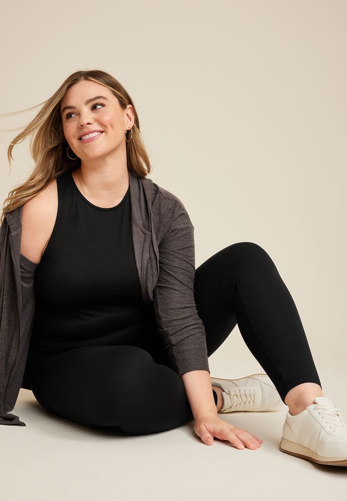 Plus Size Black High Rise Ultra Soft Legging - Image 3