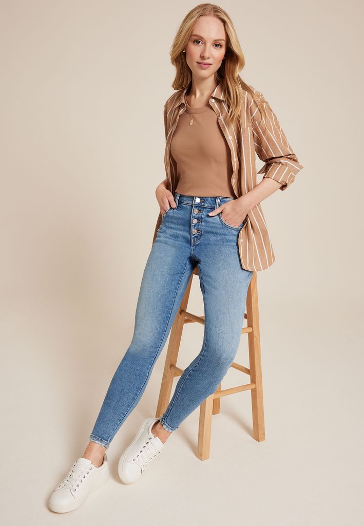 m jeans by maurices™ Mid Rise Button Fly Jegging - Image 3