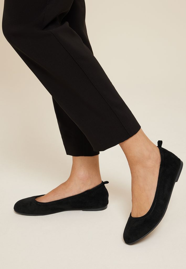 SuperCush Gwen Faux Suede Scrunch Back Ballet Flat - Image 3
