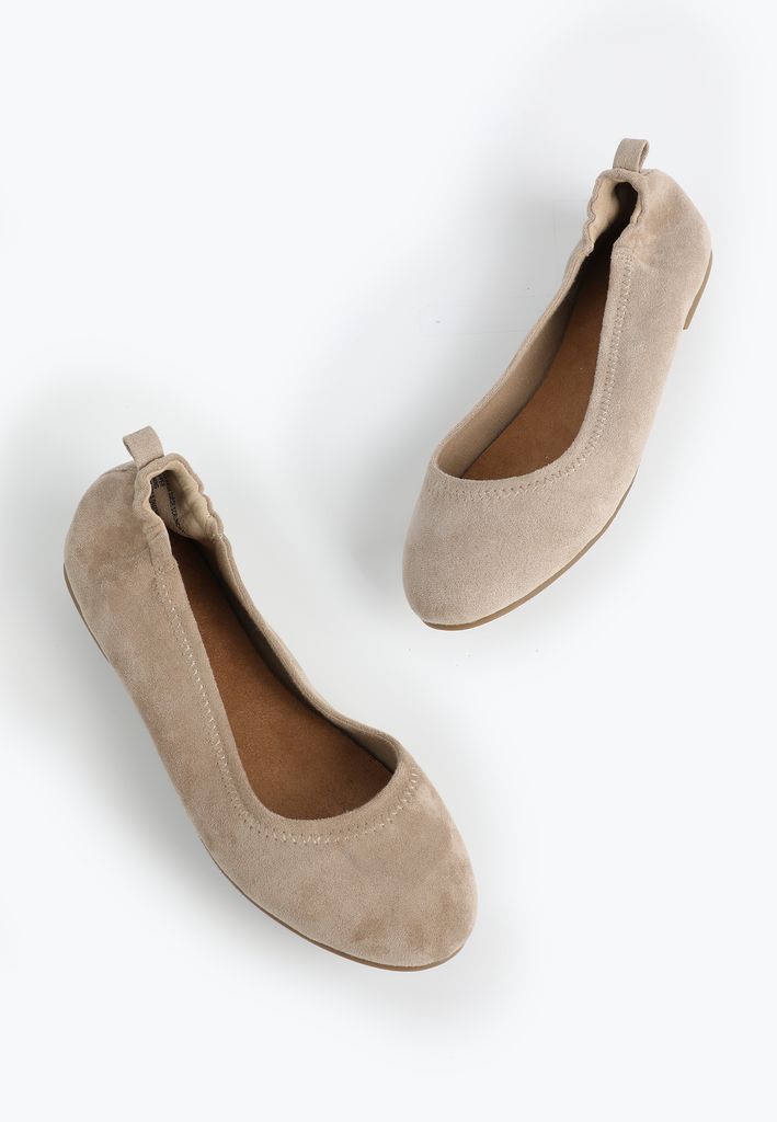 SuperCush Gwen Faux Suede Scrunch Back Ballet Flat - Image 2