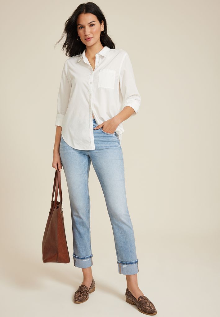 m jeans by maurices™ Cuffed High Rise Slim Straight Ankle Jean - Image 3