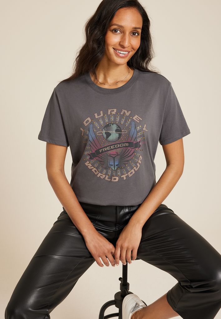 Journey Freedom World Tour Oversized Fit Graphic Tee