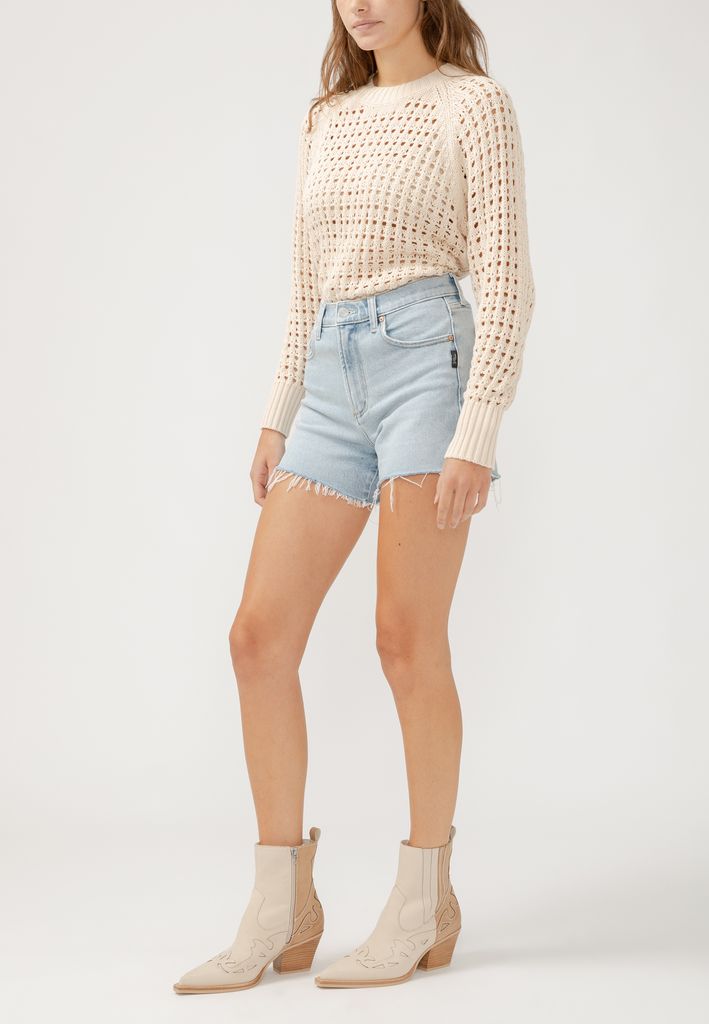 Silver Jeans Co.® Sure Thing High Rise Frayed Hem 4.5in Short - Image 3