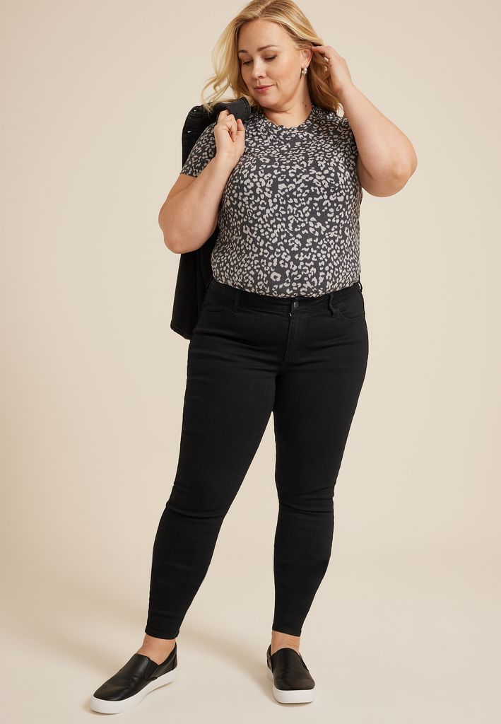 Plus Size m jeans by maurices™ Black Mid Rise Jegging - Image 3