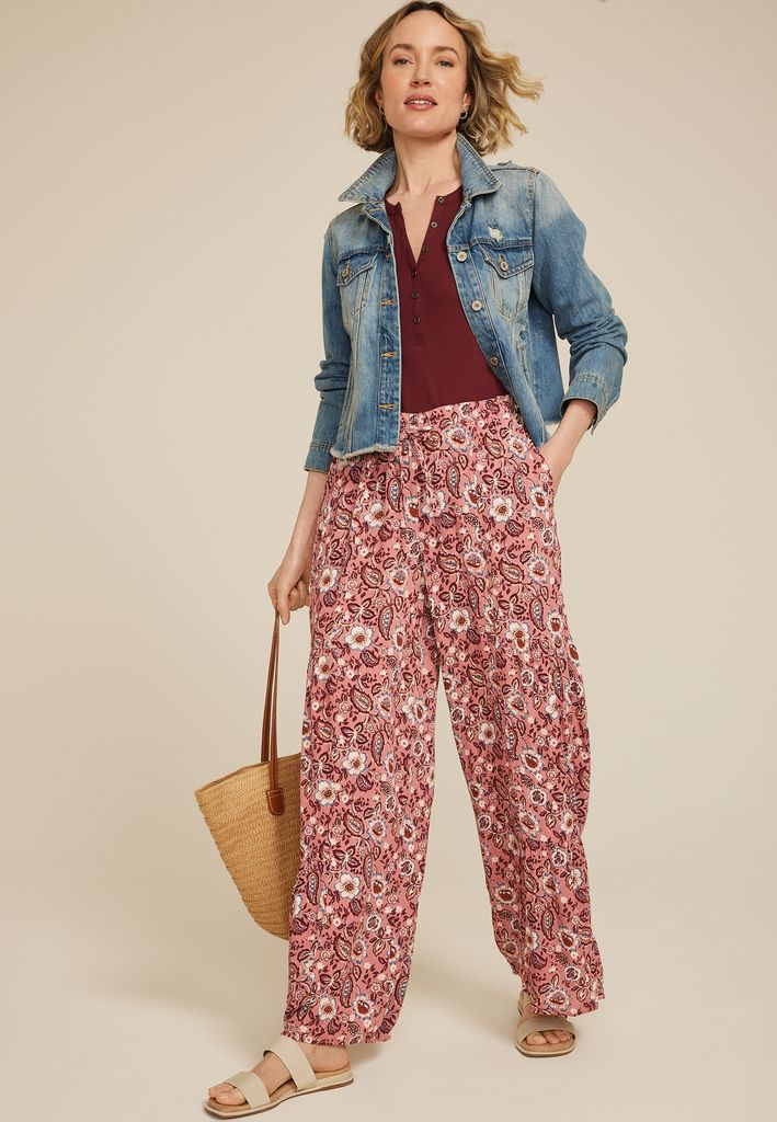 Printed Palazzo Pant - Image 3