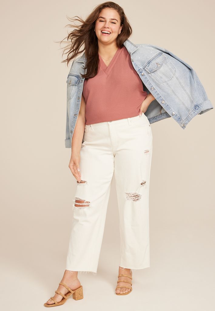 Plus Size Atwood Double V Tank Top - Image 3