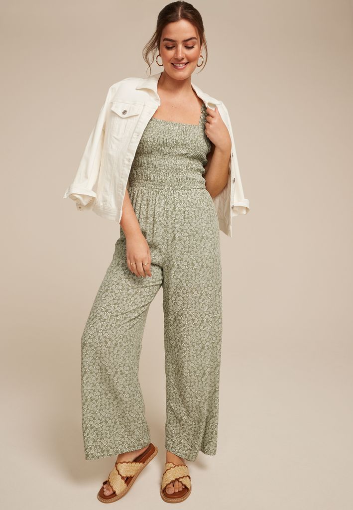Floral Smocked Jumpsuit - Image 3