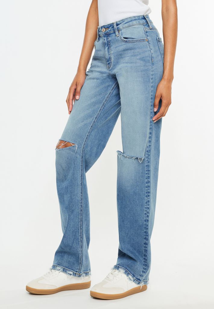 KanCan™ High Rise Open Ripped Straight Jean - Image 3