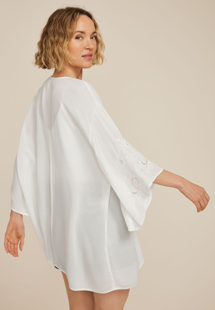 Embroidered Sleeve Kimono - Image 2