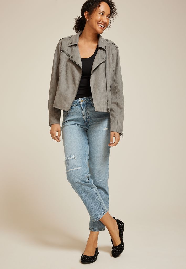 edgely™ Light High Rise Ripped Relaxed Straight Ankle Jean - Image 3