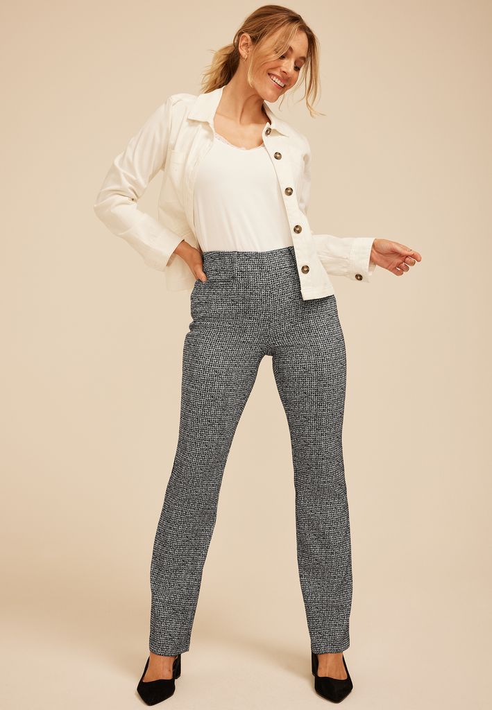 Bengaline Tweed Mid Rise Bootcut Pant - Image 3