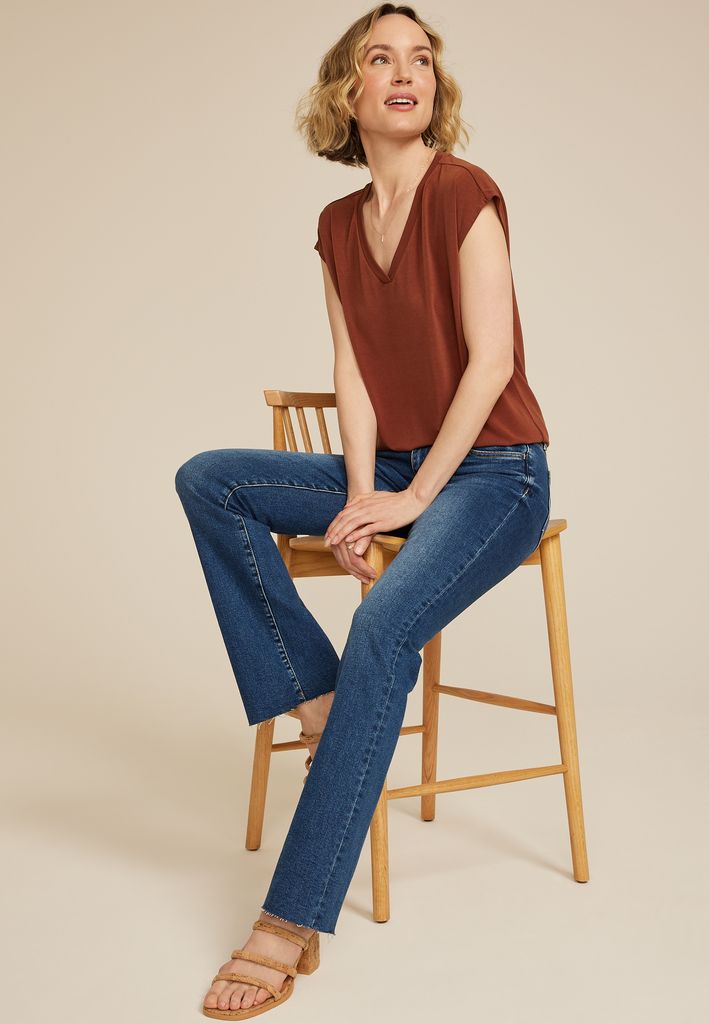 24/7 Crepe V Neck Tee - Image 3