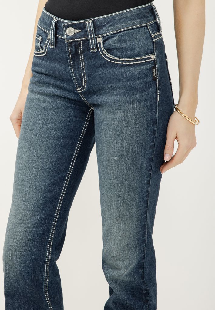Silver Jeans Co.® Suki Curvy Mid Rise Vintage Thick Stitch Slim Boot - Image 3