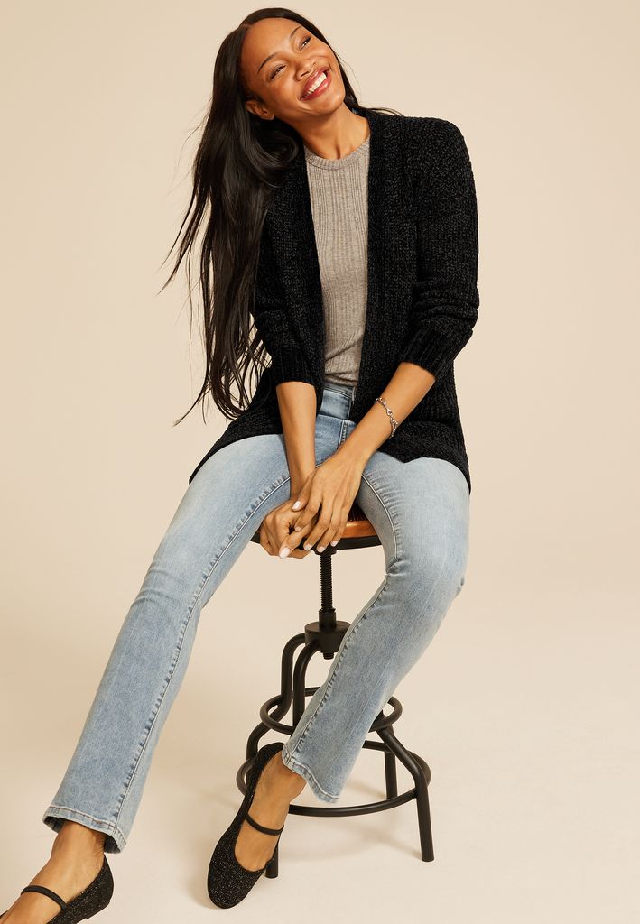 Chenille Open Front Cardigan - Image 3
