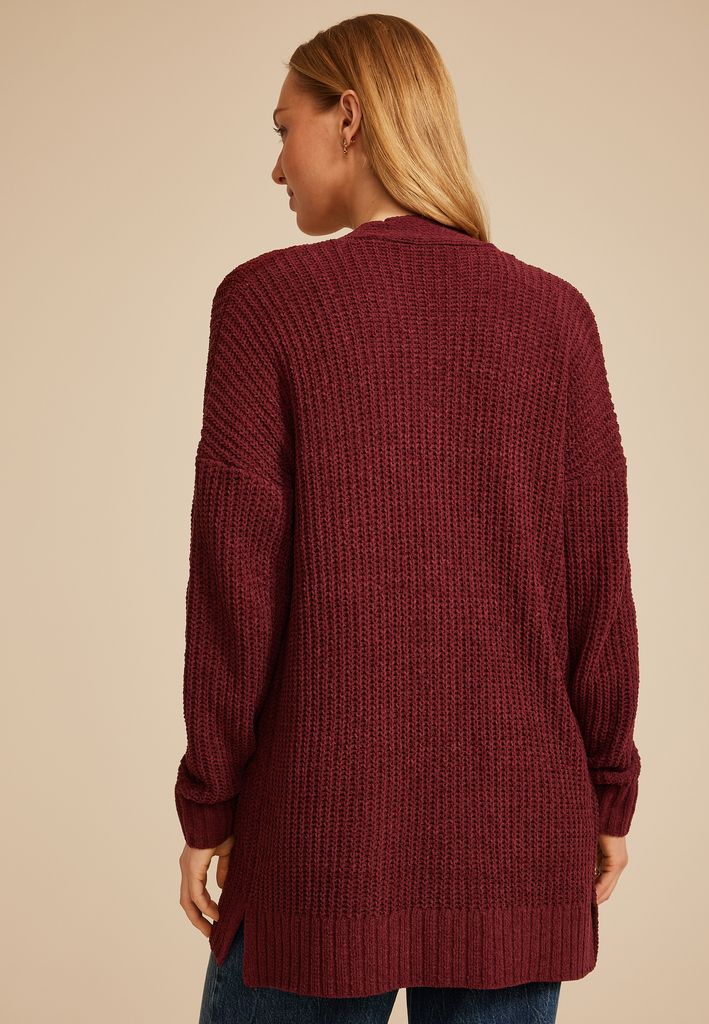 Chenille Open Front Cardigan - Image 2