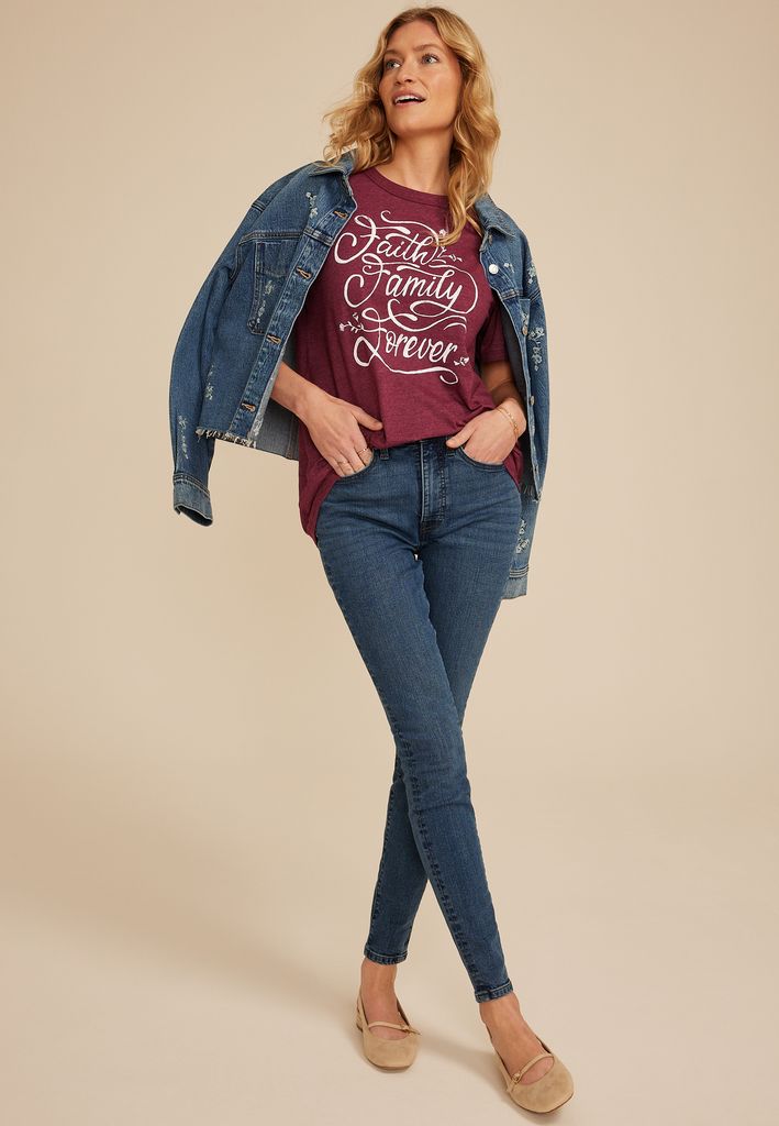 Faith Family Forever Oversized Fit Graphic Tee - Image 3