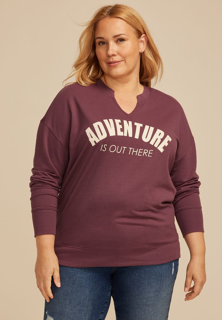 Plus Size Adventure Relaxed Fit Sweatshirt - Image 3