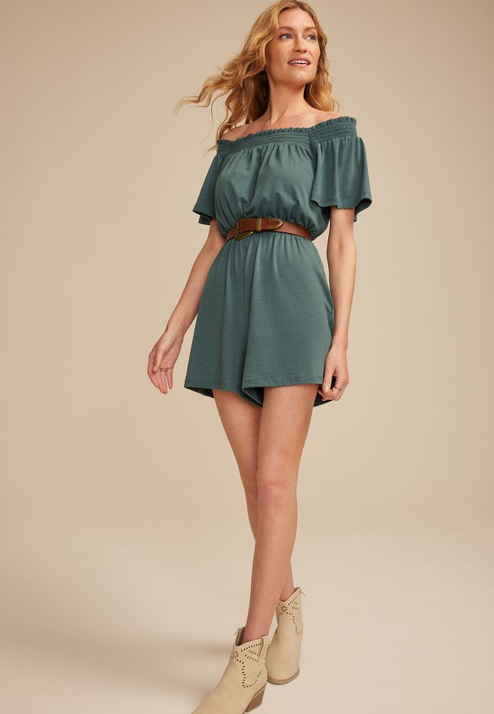 Bare Smocked Square Neck Romper - Image 3