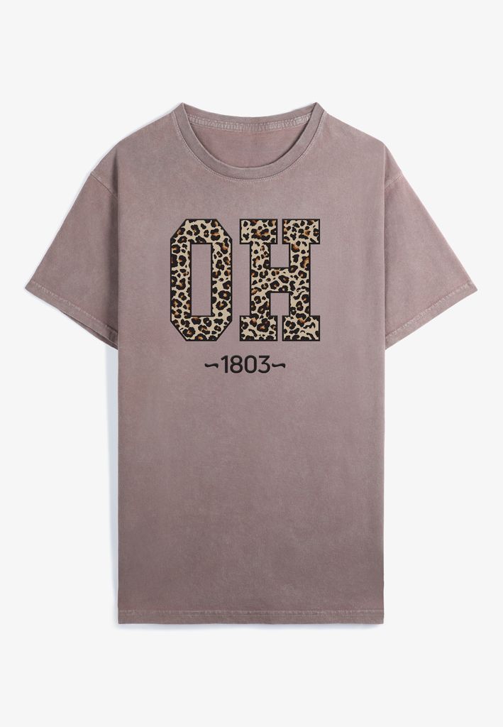 Plus Size Leopard State Relaxed Graphic Tee