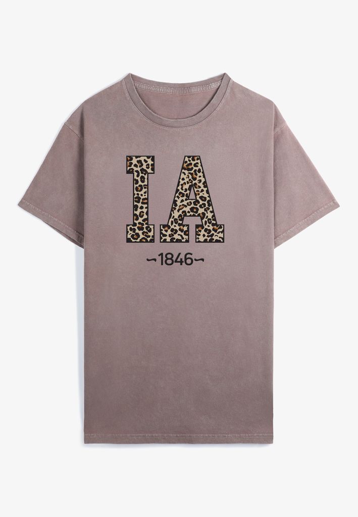 Plus Size Leopard State Relaxed Graphic Tee