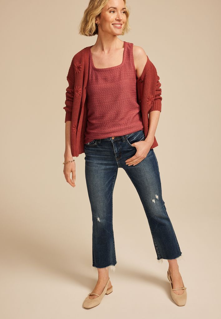 Textured Sweater Tank Top - Image 3
