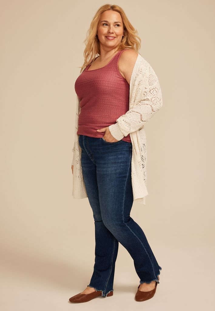 Plus Size Textured Sweater Tank Top - Image 3