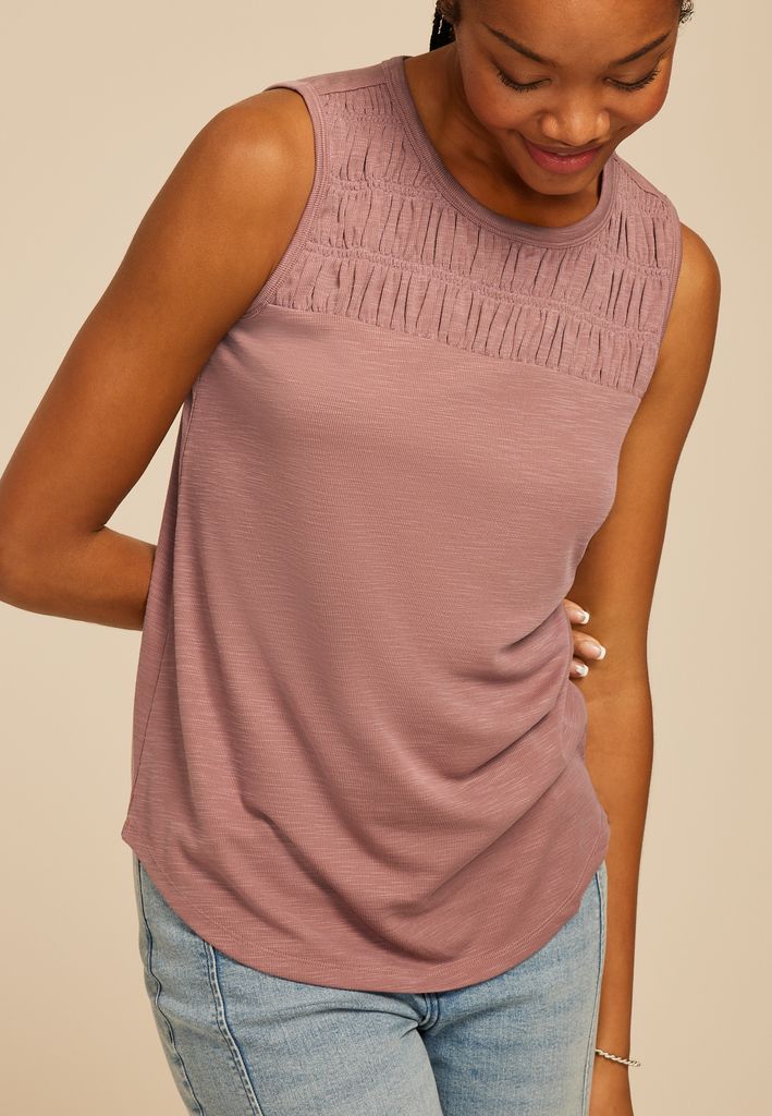 Smocked Yoke Tank Top - Image 3