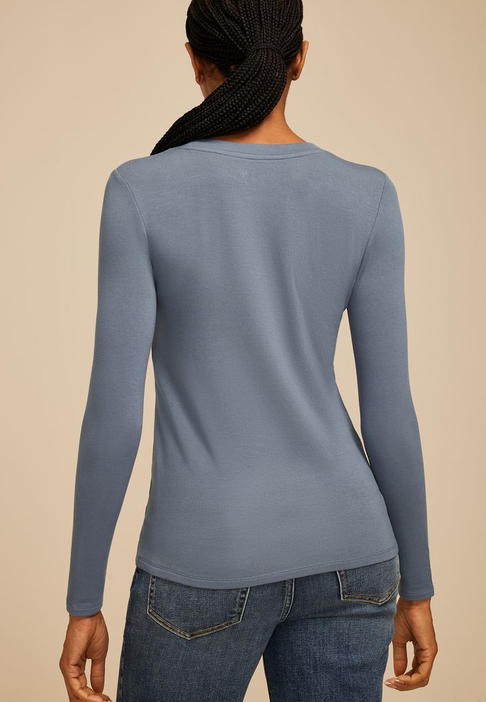24/7 Brushed Ribbed Scoop Neck Tee - Image 2