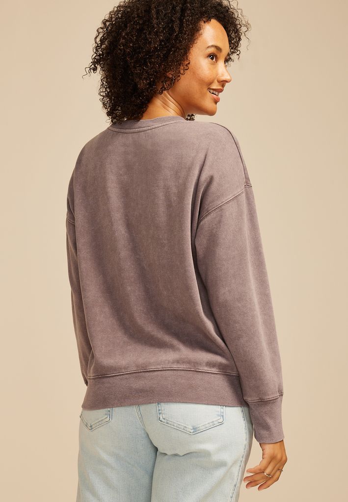 State Satin Letter Crew Neck Sweatshirt - Image 2