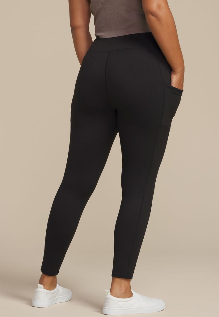 Plus Size Brushed High Rise Pocket Legging - Image 2