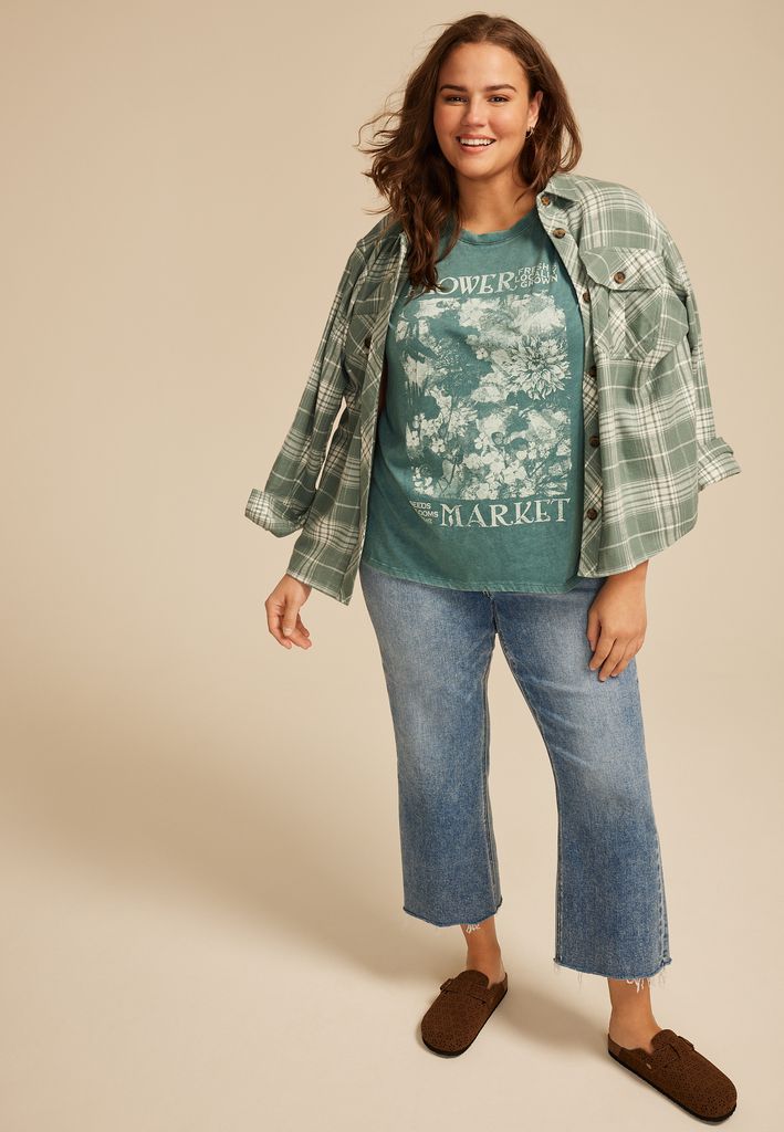 Plus Size Flower Market Classic Fit Graphic Tee - Image 3