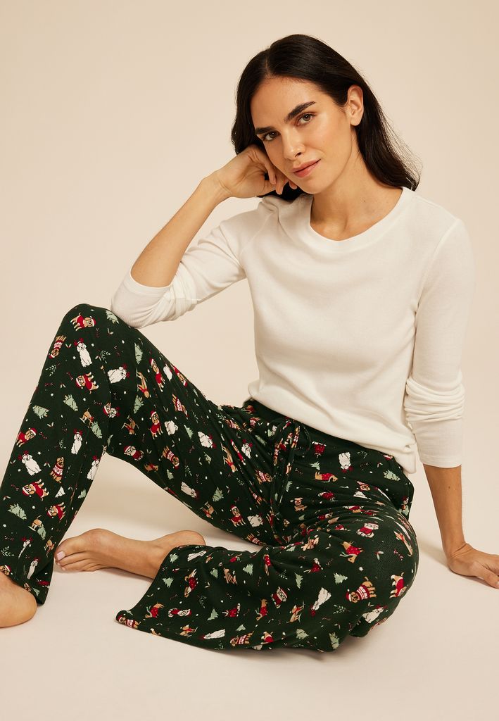 Hacci Holiday Wide Leg Pajama Pants - Image 3
