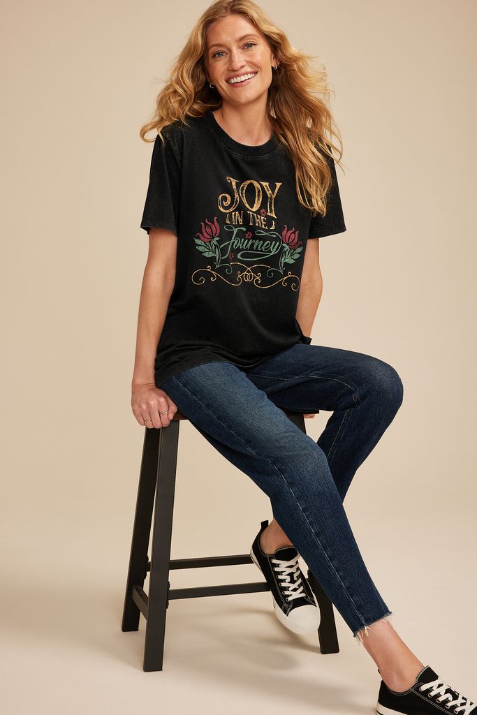 Joy In The Journey Oversized Fit Graphic Tee - Image 3