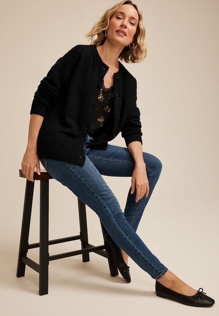 Knit Button Front Cardigan