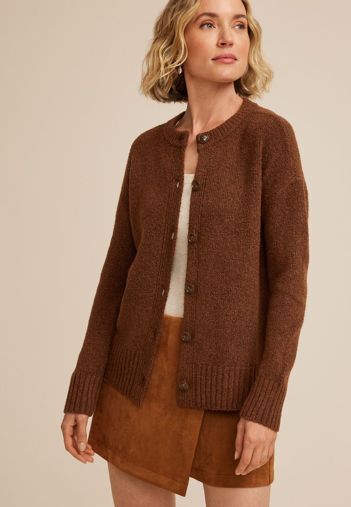 Knit Button Front Cardigan - Image 3