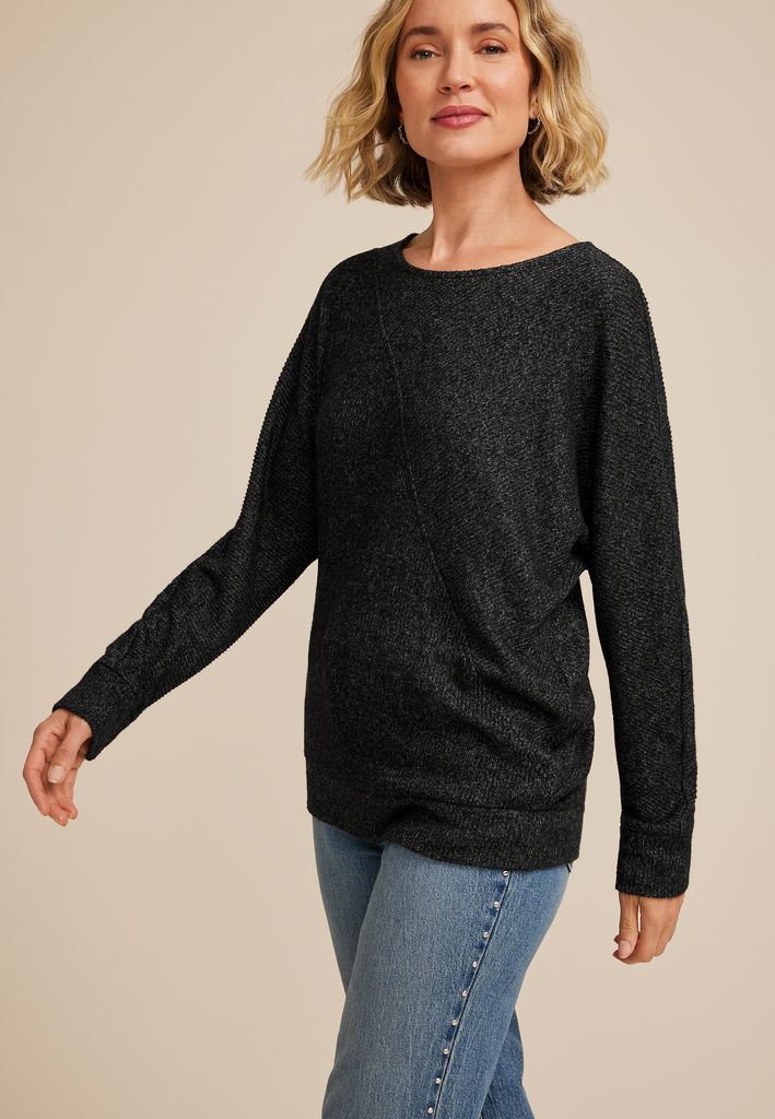 24/7 Dakota Diagonal Seam Long Sleeve Tee