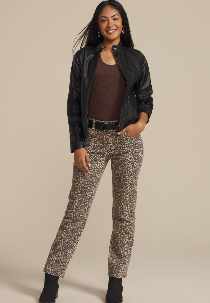 m jeans by maurices™ High Rise Leopard Straight Jean - Image 3