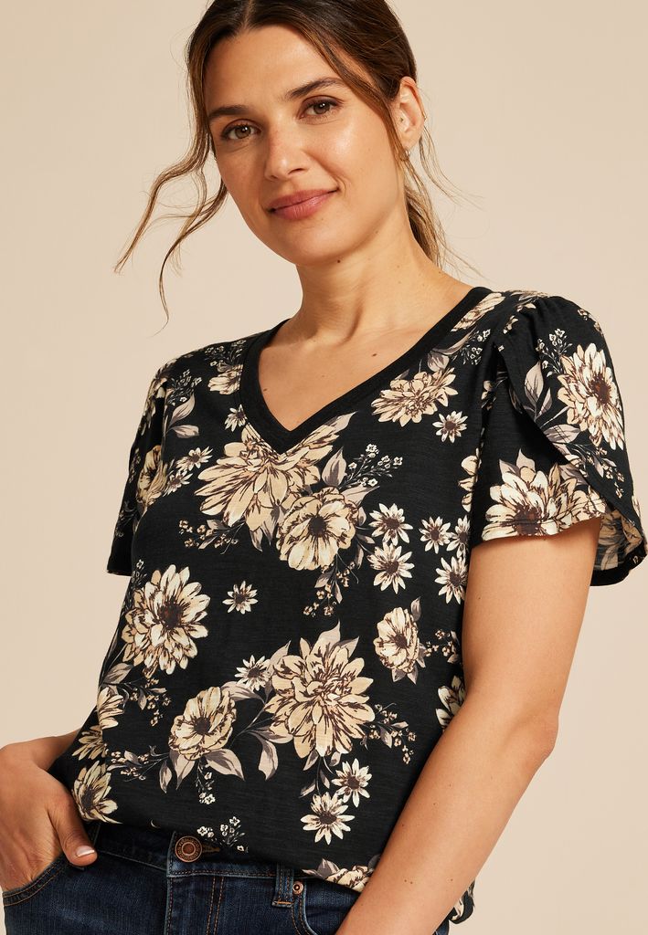24/7 Holland Floral Tulip Sleeve Tee - Image 3