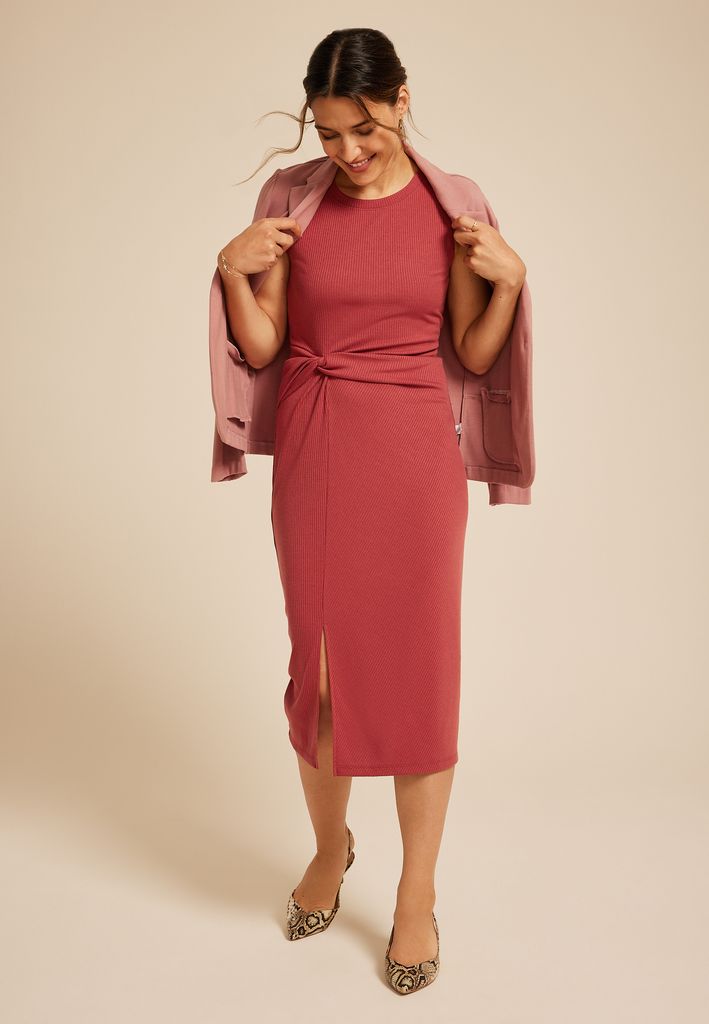 24/7 Bare Twist Waist Midi Dress - Image 3