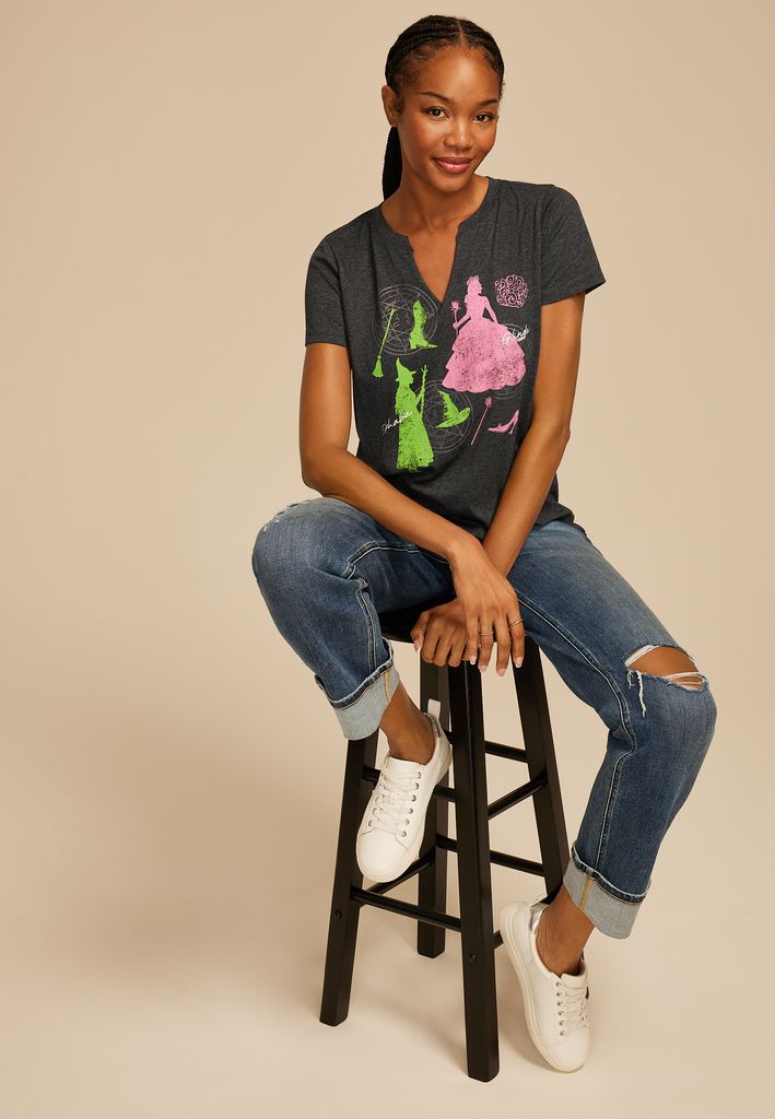Wicked Glinda And Elphaba Classic Fit Graphic Tee - Image 3