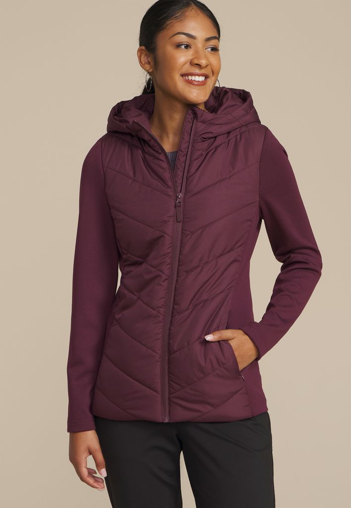Quilted Knit Hooded Jacket