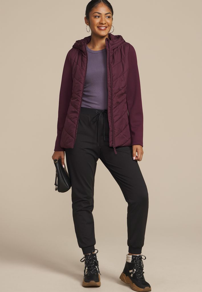 Quilted Knit Hooded Jacket - Image 3