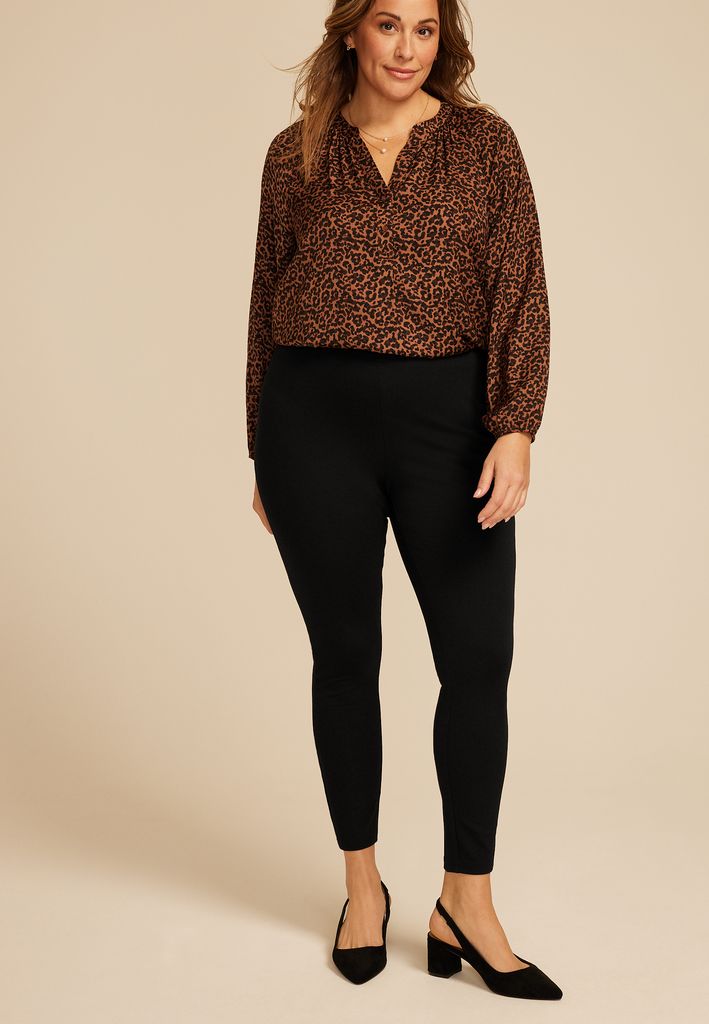Plus Size Ponte Pull On Skinny Pant - Image 3