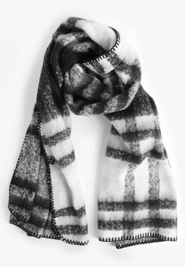 Whipstitch Plaid Scarf