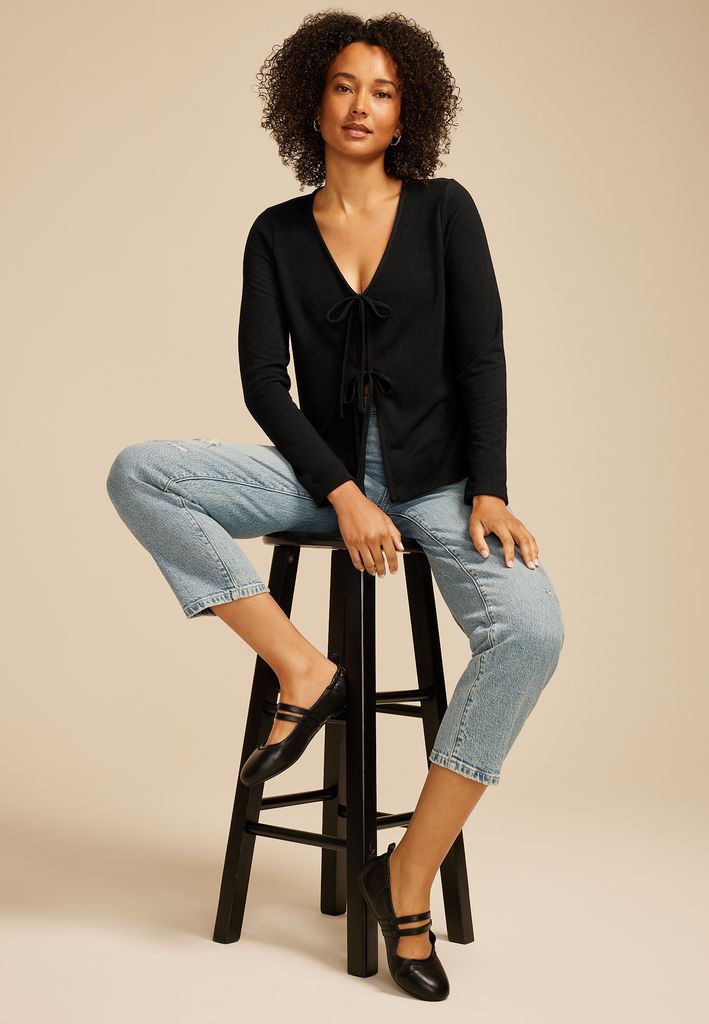 Double Front Tie Cardigan - Image 3